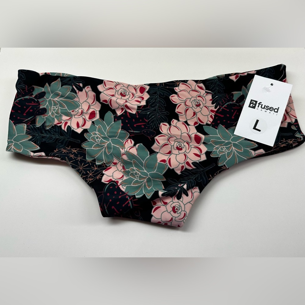 Fused Hawaii Kona Bikini Bottom Succulove Pattern
